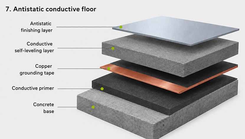 Antistatic and Conductive Self-Leveling Floors