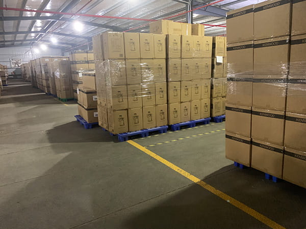 Factory warehouse in China with finished goods
