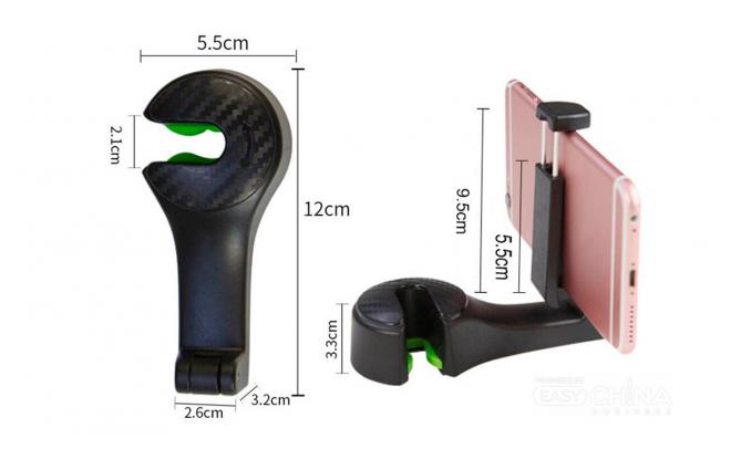 Фото товара Автомобильный держатель смартфона с крючком для сумок Фото товара Автомобильный держатель смартфона с крючком для сумок